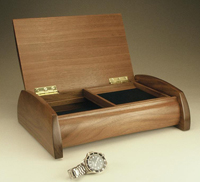 9 x 13 in. 'Curved' Valet Box, Open