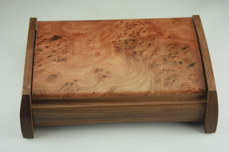 9 x 13 in. 'Curved' Box, Elm Burl
