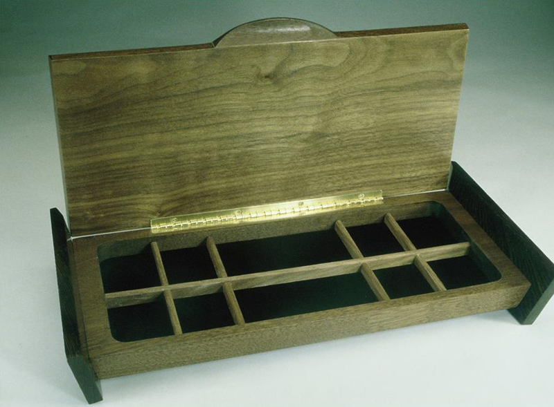 6 x 13 in. Earring Box, Open