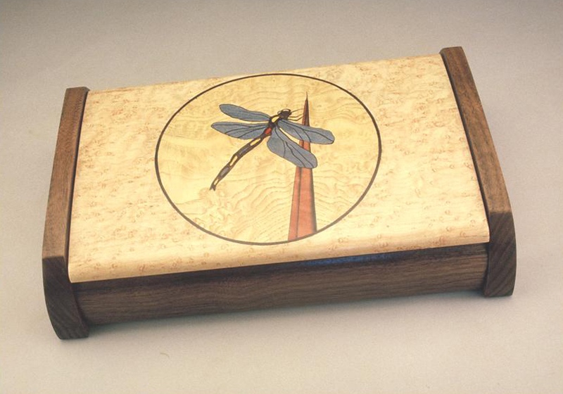 7 x 11 in. 'Curved' Box, Birdseye Maple