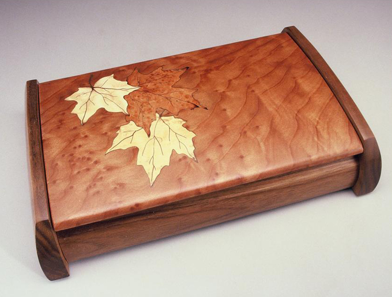 7 x 11 in. 'Curved' Box, Redwood Burl