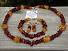 Amber chips in natural & lightly toasted hues. Necklace $48.00  Bracelet $ 30.00 Earrings $18.00