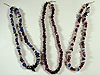 Left: Amethyst, Blue Lace Agate,
Sodalite, blue Goldstone & Lapis chip Necklace $36.00
Middle: Amethyst chip Necklace $45.00
Right: Amethyst, Rose Quartz, Flourite & Lapis $38.00 SOLD